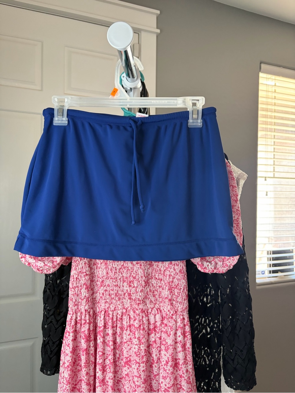 Xhilaration Navy Blue Swim Skirt Coverup with Drawstring Waist